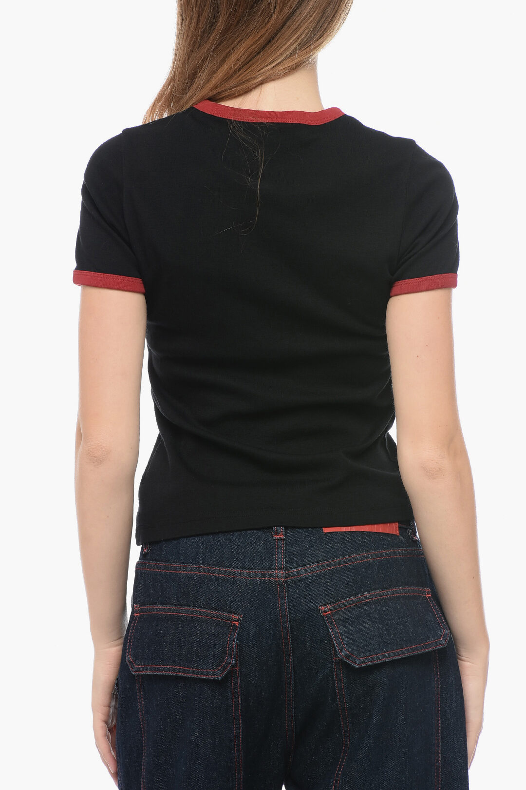 Courreges Crew-neck T-Shirt with Cut-Out Detail women