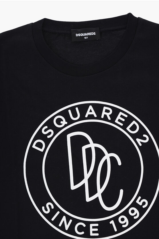 Crew-Neck T-shirt with Embossed Logo