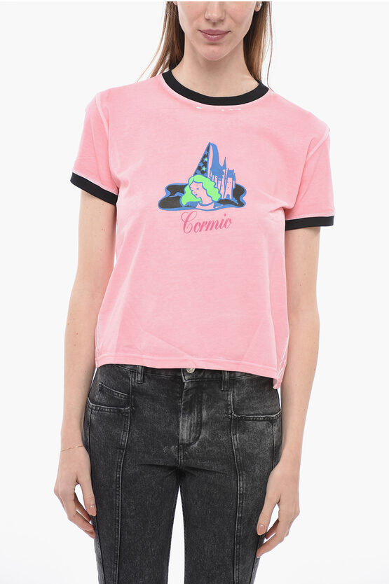 Shop Cormio Crew-neck T-shirt With Maxi Print Back