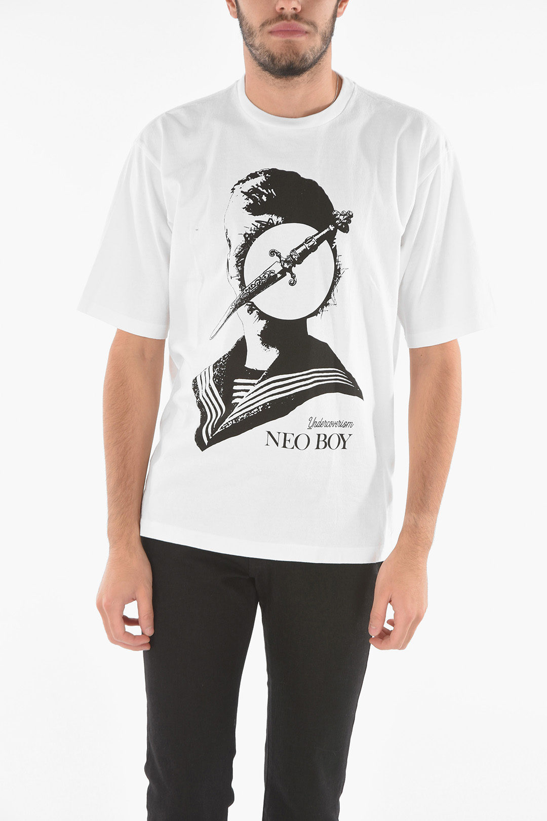 若者に人気のブランド Undercover Crew-Neck T-shirt with NEO BOY Print men トップス