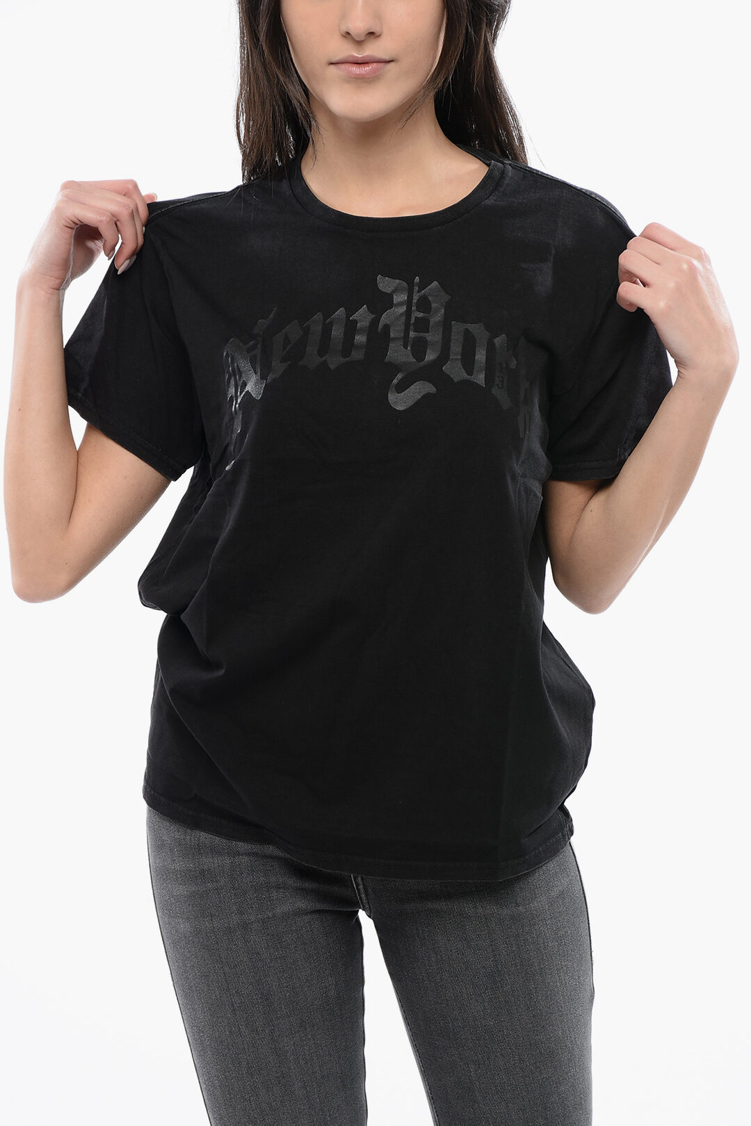 R13 Crew-neck T-shirt With New York Print Ton sur Ton women