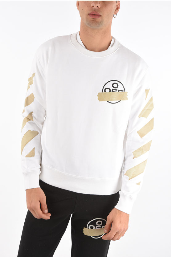トップス OFF-WHITE Tape Arrow Crewneck XS Off-White crew-neck TAPE ARROWS sweatshirt men - Glamood Outlet