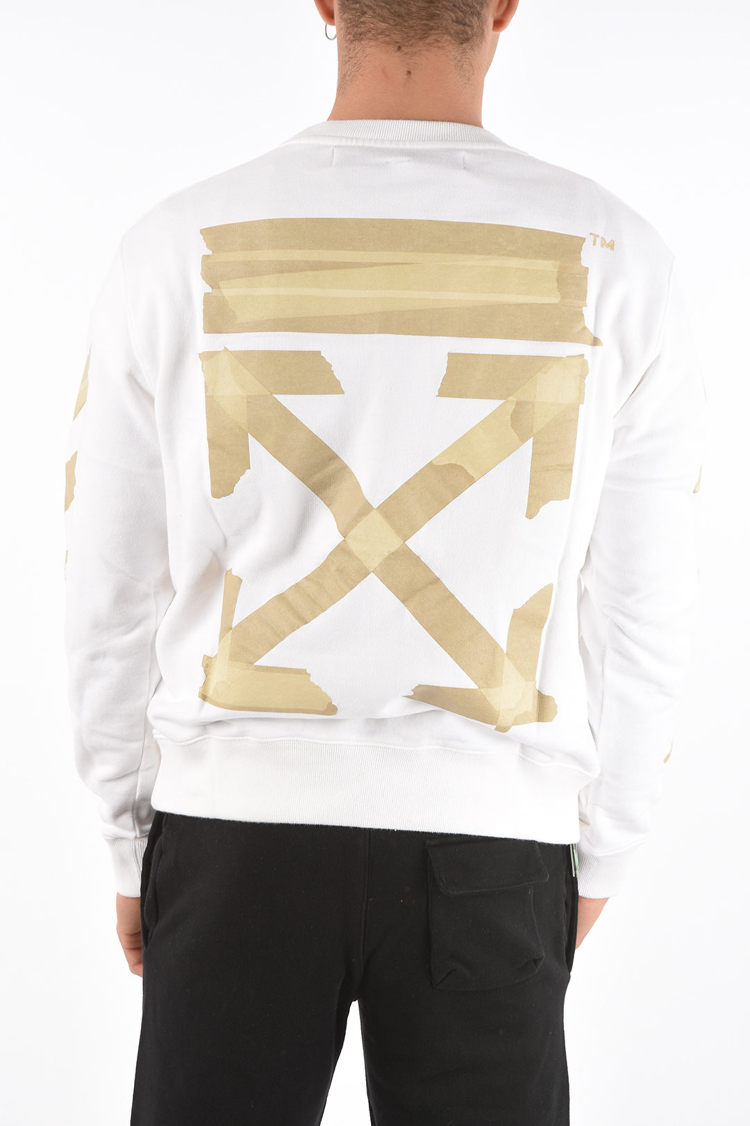Off-White crew-neck TAPE ARROWS sweatshirt men - Glamood Outlet