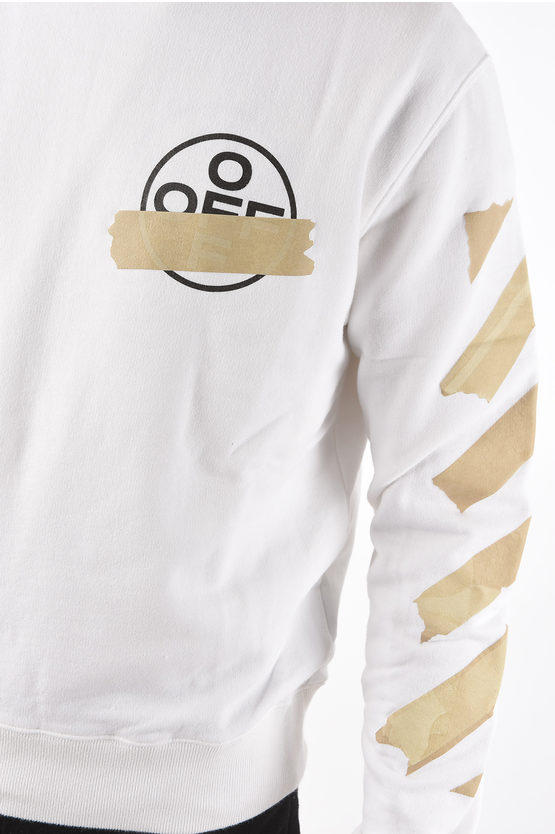 Off-White crew-neck TAPE ARROWS sweatshirt men - Glamood Outlet