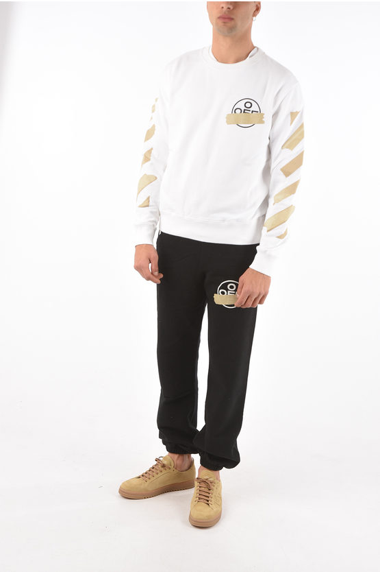Off-White crew-neck TAPE ARROWS sweatshirt men - Glamood Outlet
