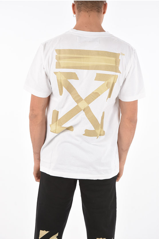 Off-White crew-neck TAPE ARROWS t-shirt men - Glamood Outlet