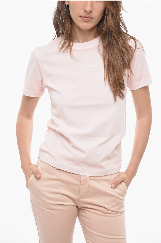 Shop Stella Mccartney Crew Neck Tie Dye Cotton T-shirt