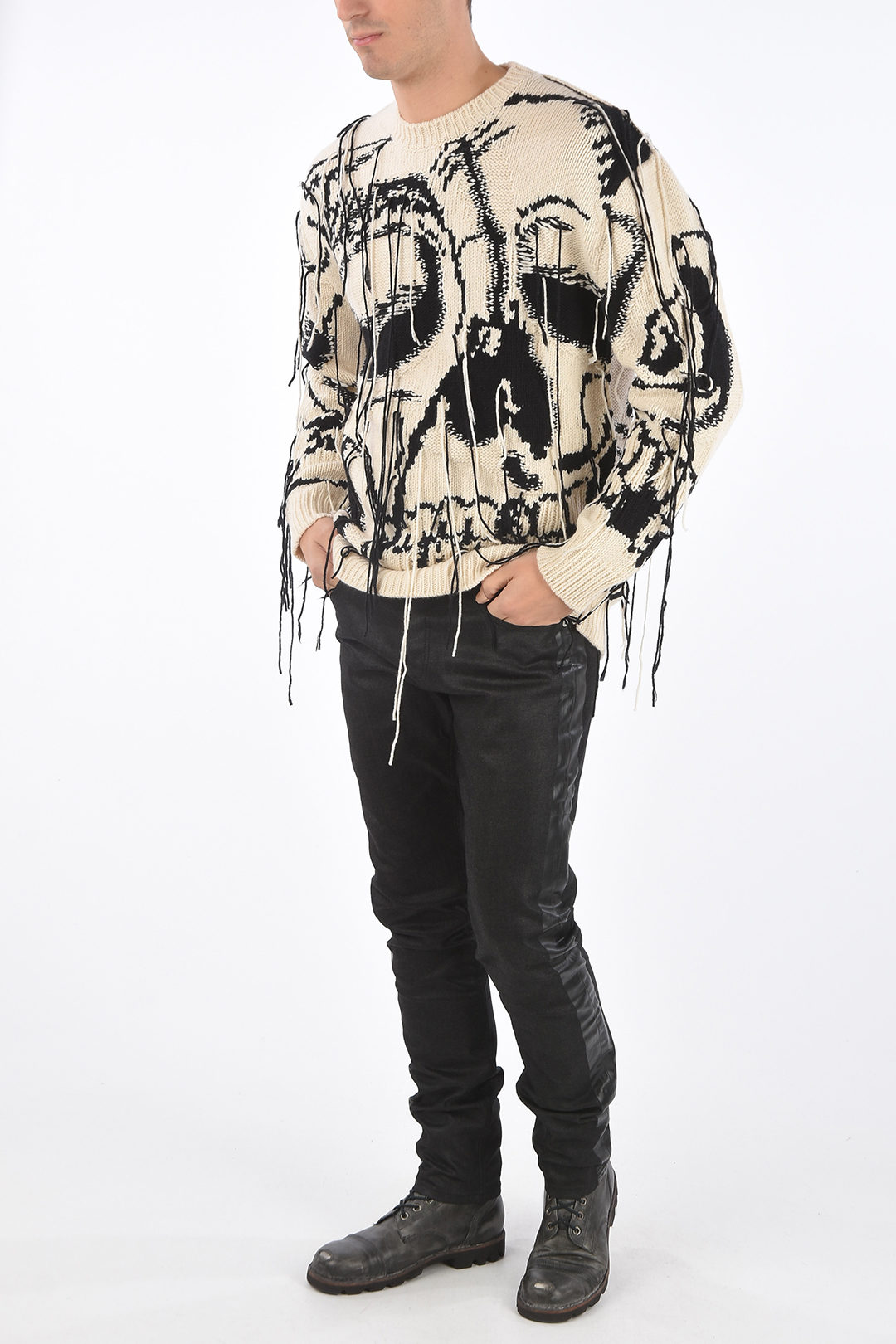 【関税&送料込】Alexander Mcqueen Twisted Cavalry Twill Spli top sneakers Alexander McQueen - SchaferandweinerShops KR