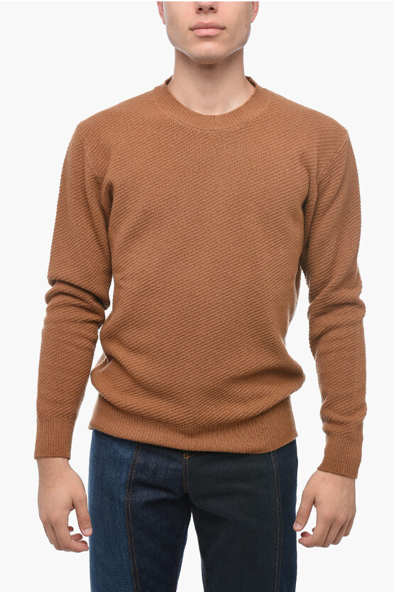 Shop Altea Crew Neck Virgin Wool Sweater