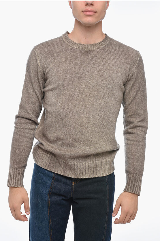 Shop Altea Crew Neck Virgin Wool Sweater