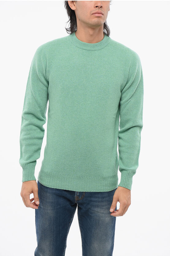 Altea Crew Neck Virgin Wool Sweater In Brown