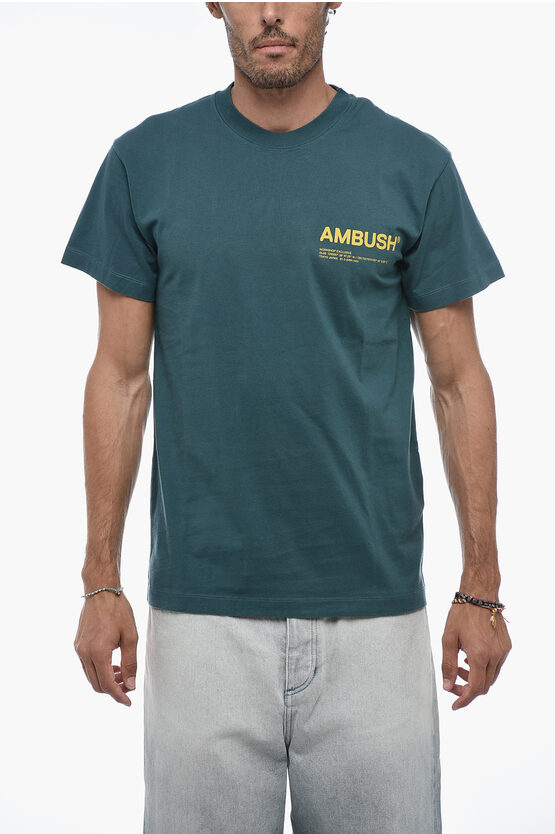 Shop Ambush Crew Neck Workshop Exclusive Cotton T-shirt