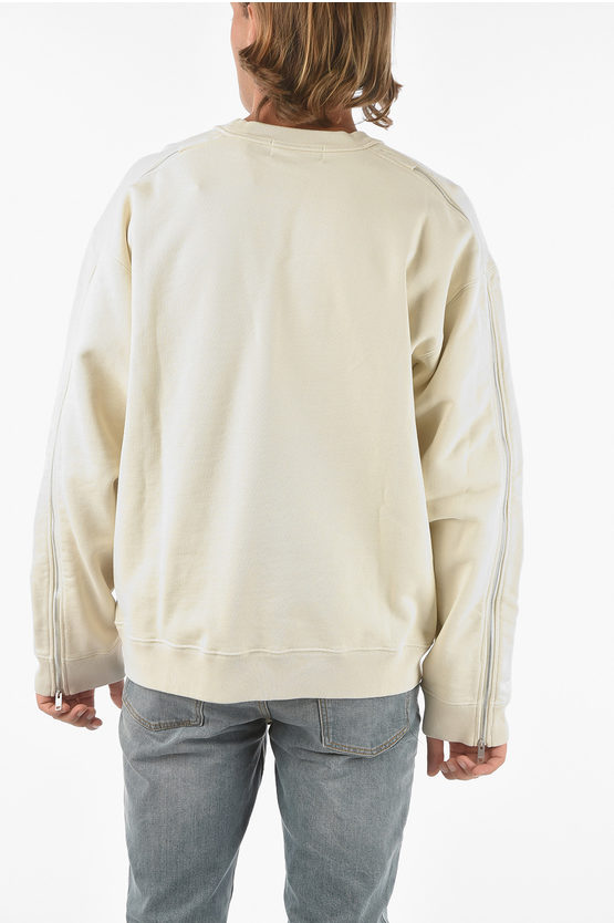 Crew-neck Zipped Sleeve Sweatshirt