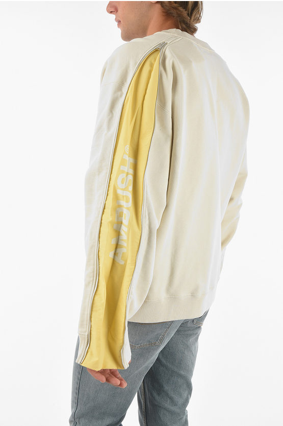 Crew-neck Zipped Sleeve Sweatshirt