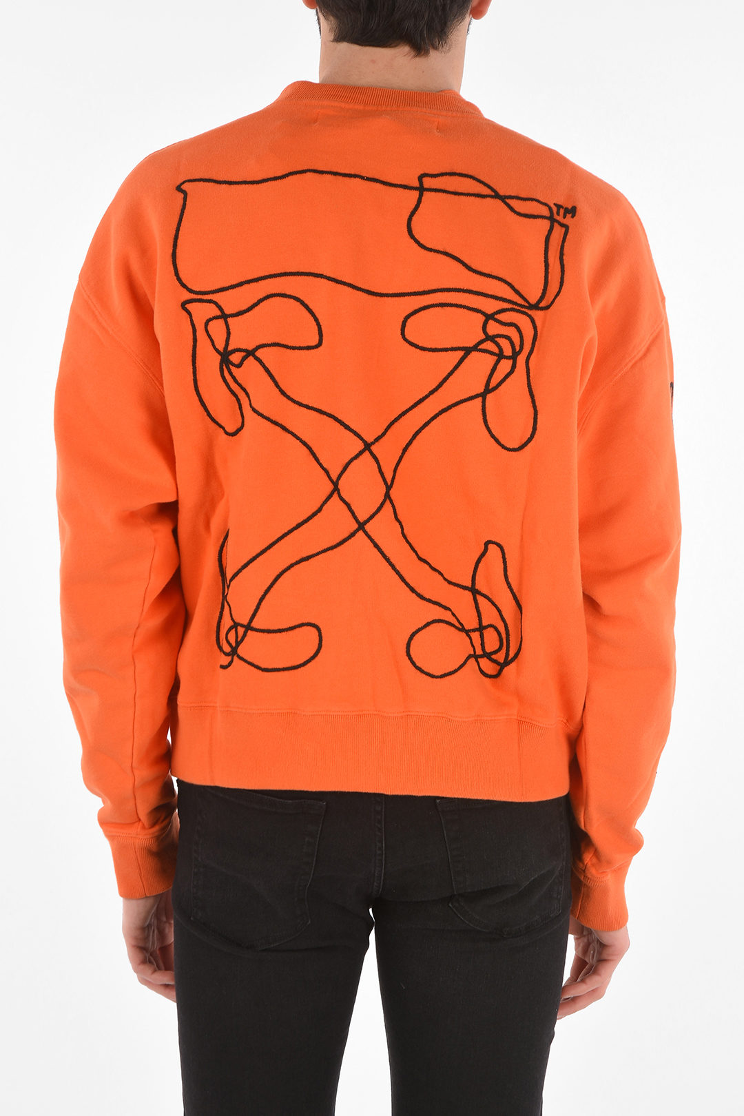 Crewneck ABSTRACT ARROWS Sweatshirt with Embroideries