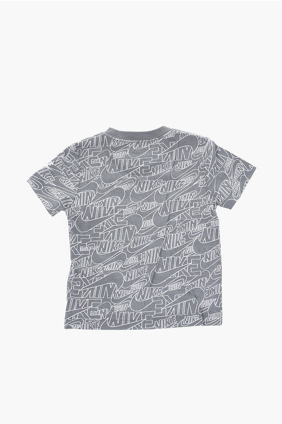 Crewneck All-Over Logo T-shirt and Shorts Set