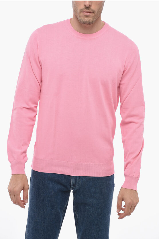 Dondup Crewneck Cotton Pullover In Pink