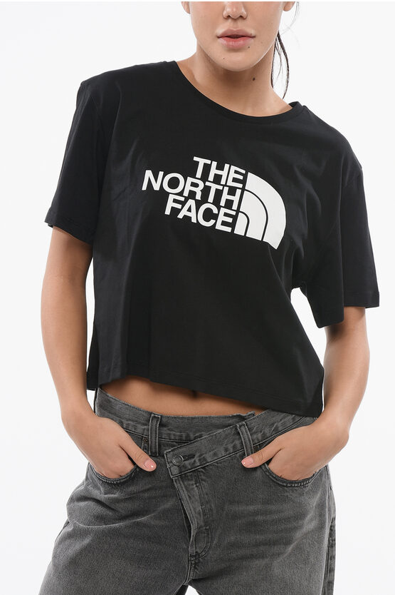 Shop The North Face Crewneck Cropped T-shirt With Printed Logo