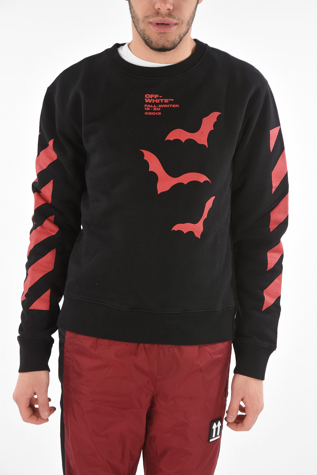 Off white best sale bat print hoodie