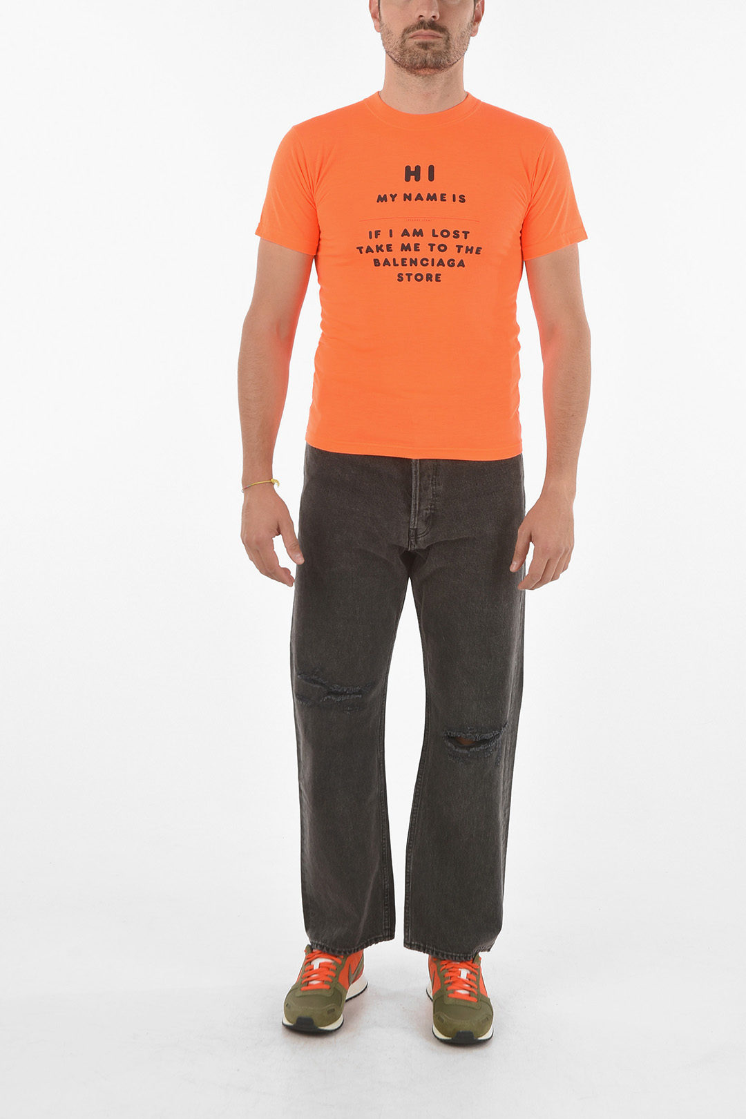 BALENCIAGA HI MY NAME IS ワイドフィットTシャツ Men's Balenciaga FW21 HI MY NAME IS WIDE FIT Alphabet