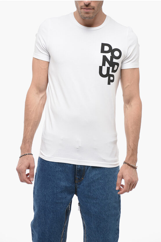 Shop Dondup Crewneck Printed T-shirt