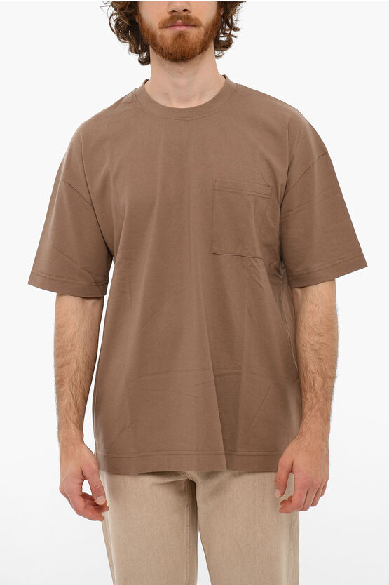 Crewneck UNDYED M Short Sleeved T-shirt With Breast Pocket