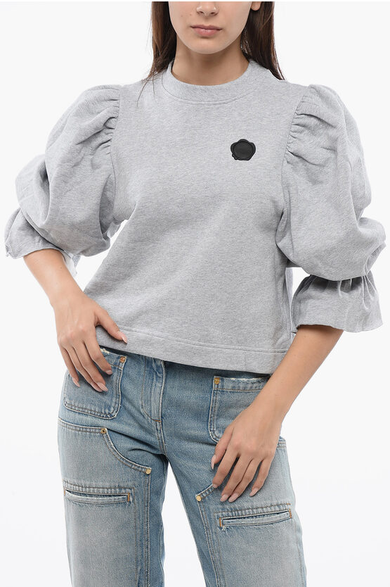 Viktor & Rolf Crewneck Seal Sweatshirt With Puffed Sleeves