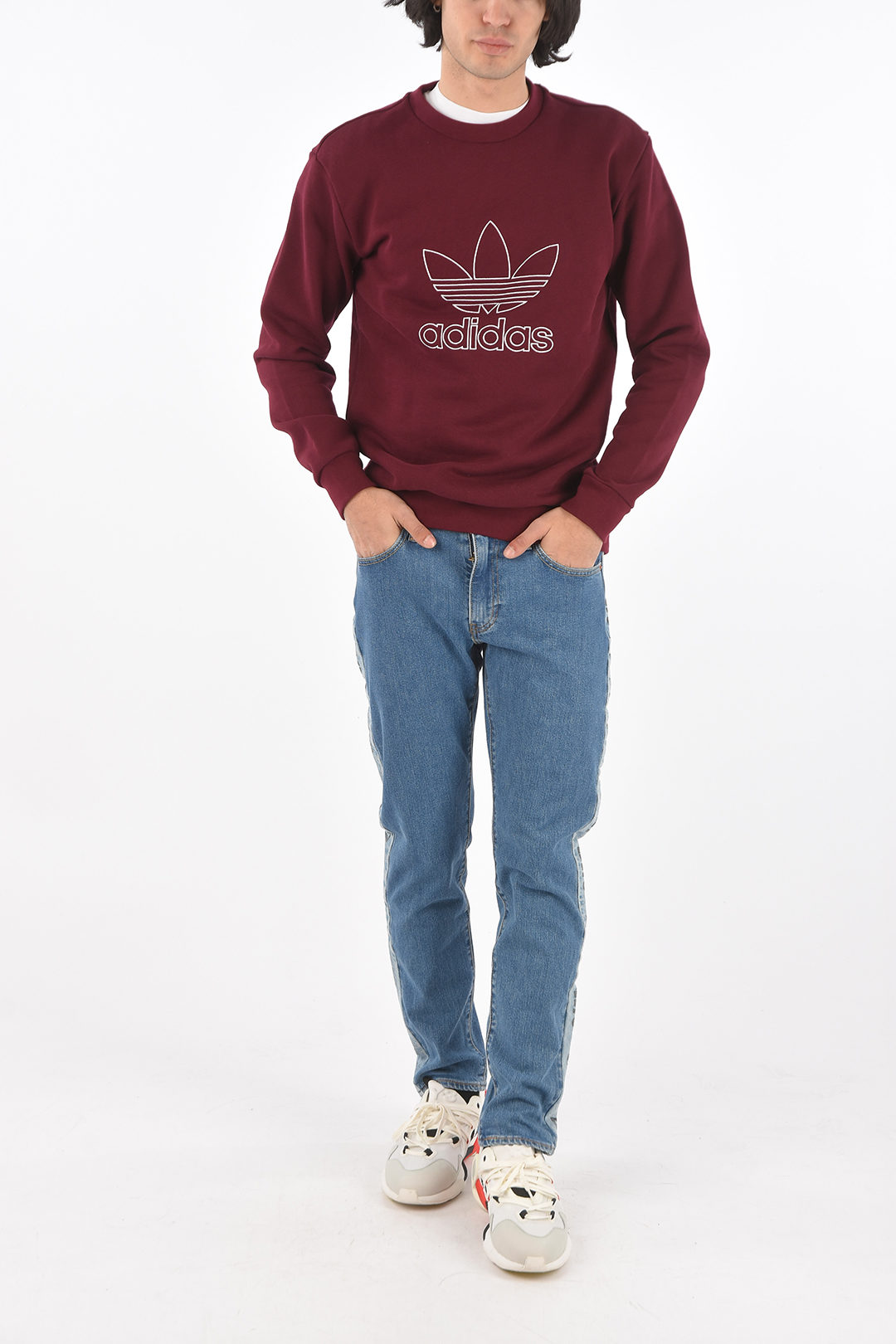 Adidas Crewneck sweater OUTLINE with embroidered logo men 