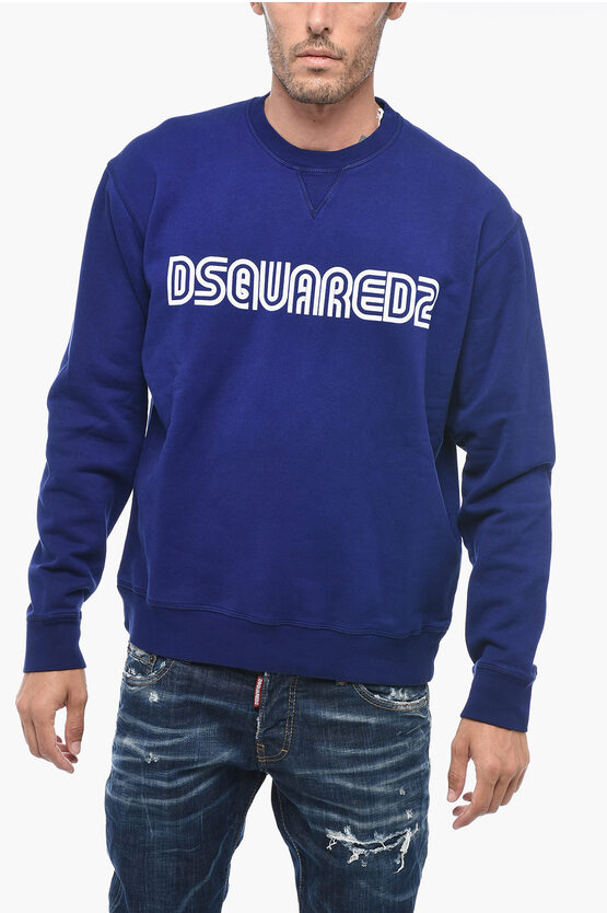 Shop Dsquared2 Crewneck Sweater With Outline Logo