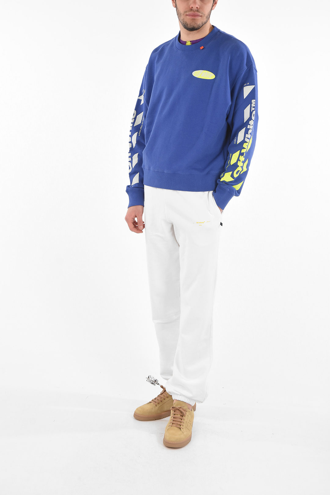 Crewneck Sweatshirt DIAG SPLIT LOGO with Print