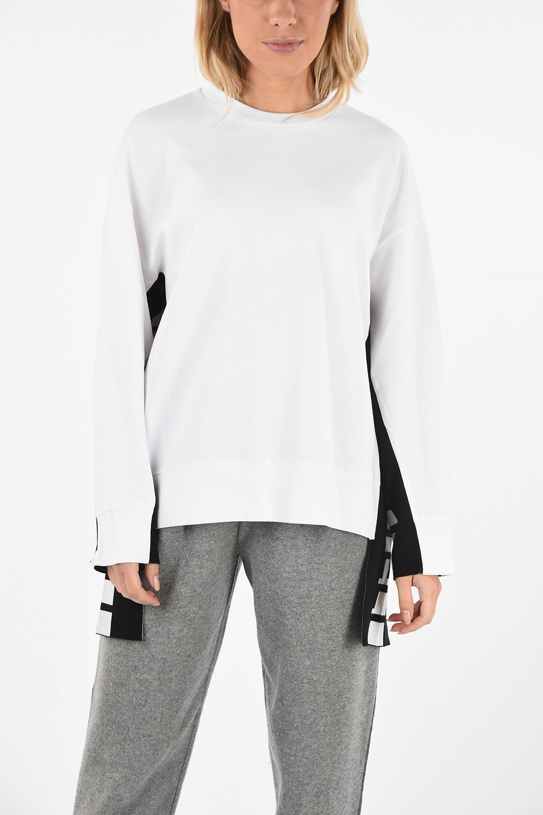 Stella McCartney Crewneck Sweatshirt with Contrasting Side Bands women