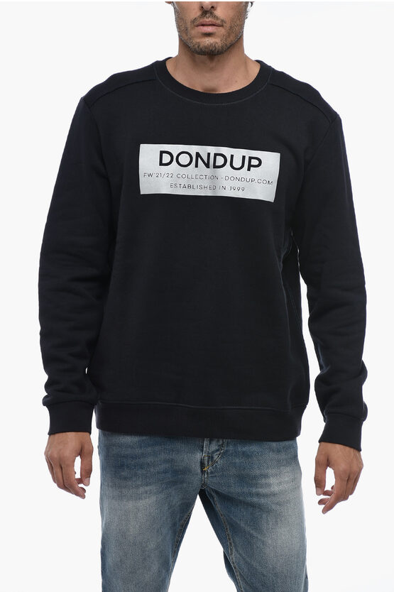 DONDUP CREWNECK SWEATSHIRT WITH LETTERING PRINT 