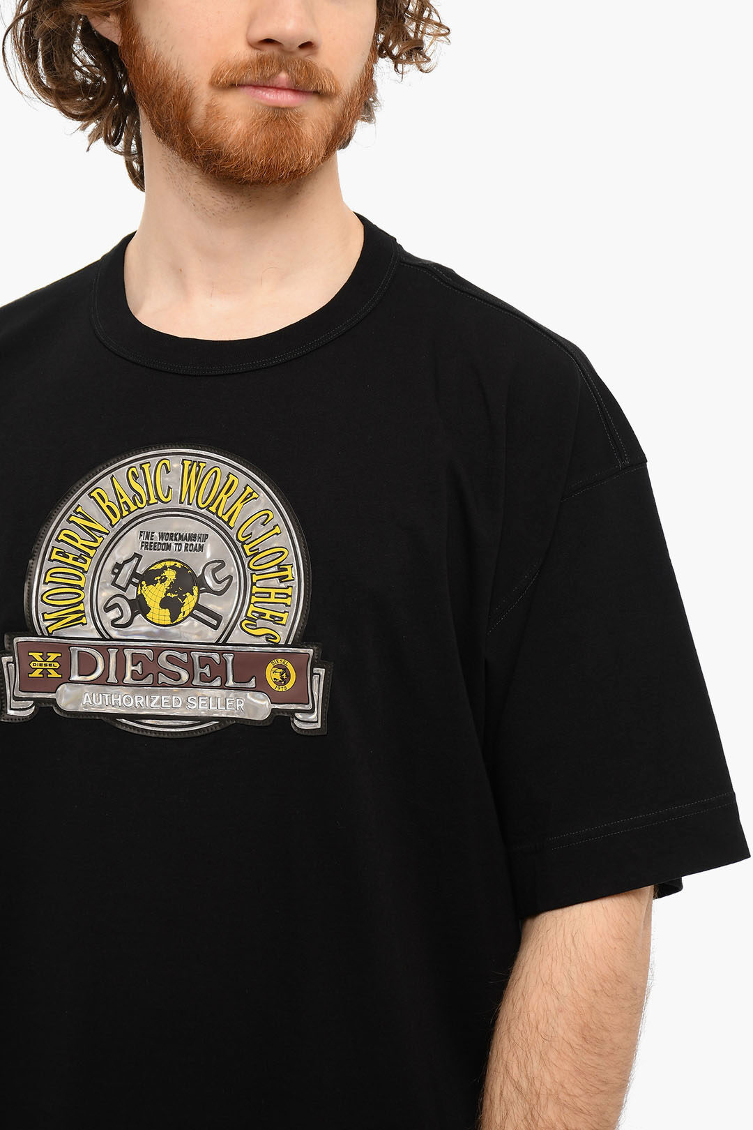 Diesel Crewneck T-BEGGY-D1 Short Sleeved T-shirt With Patch men