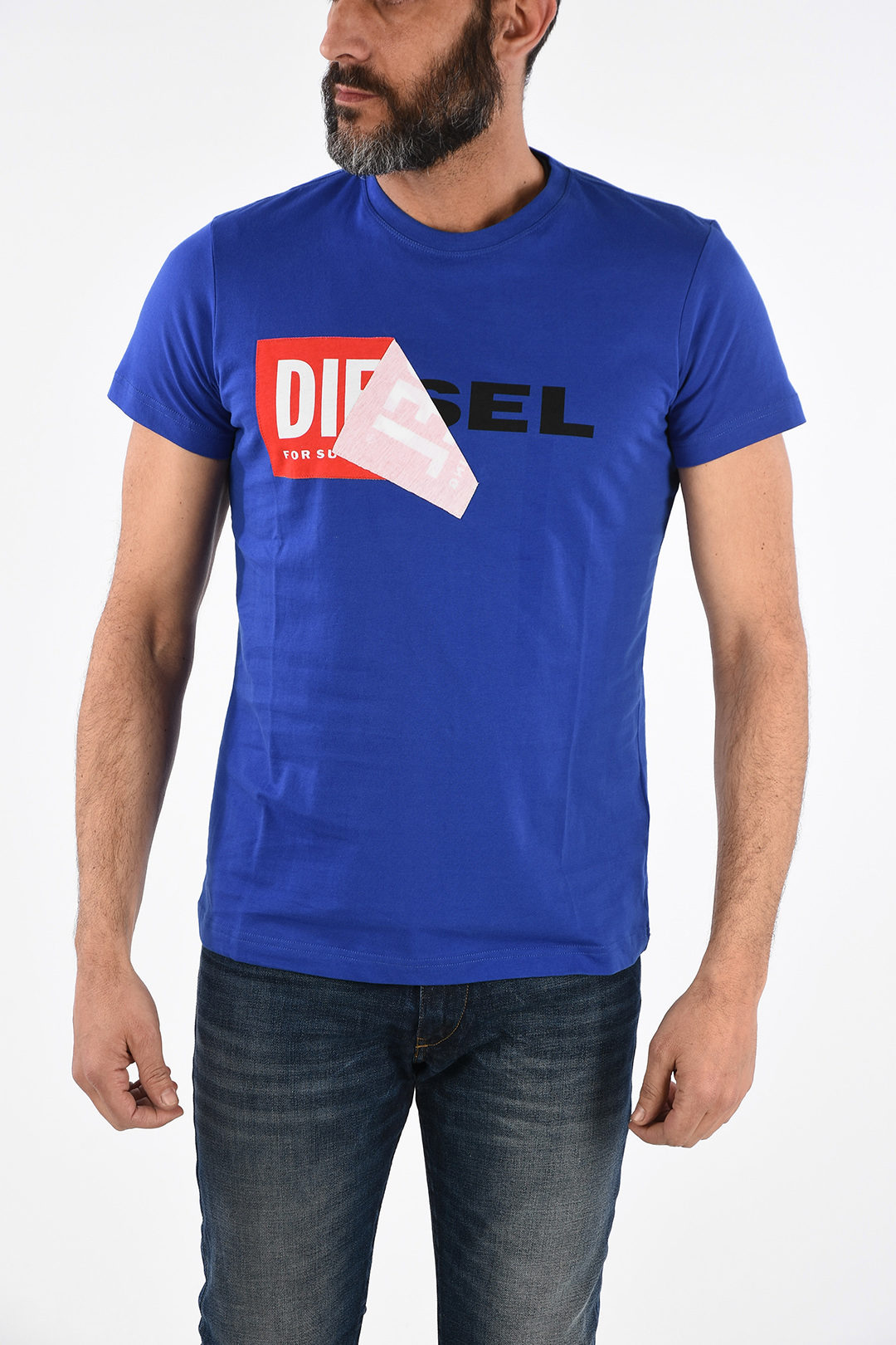 DIESEL Tシャツ M T DIEGO QA T-SHIRT ブルー