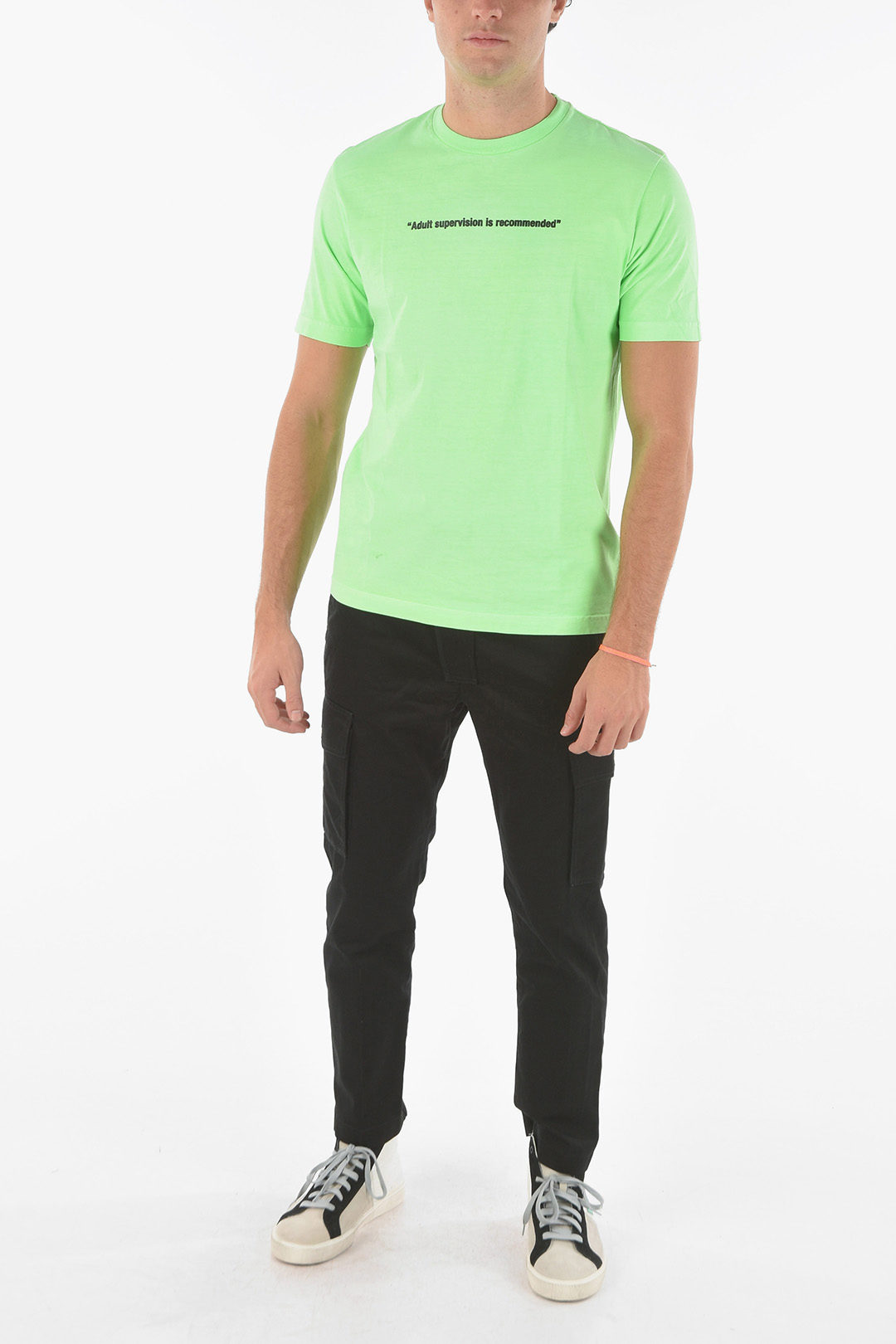 関税込【DIESEL】Just Neon short sleeve T-shirt★Green★ロゴ Diesel Crewneck T-JUST-NEON T-shirt with Embossed Print men