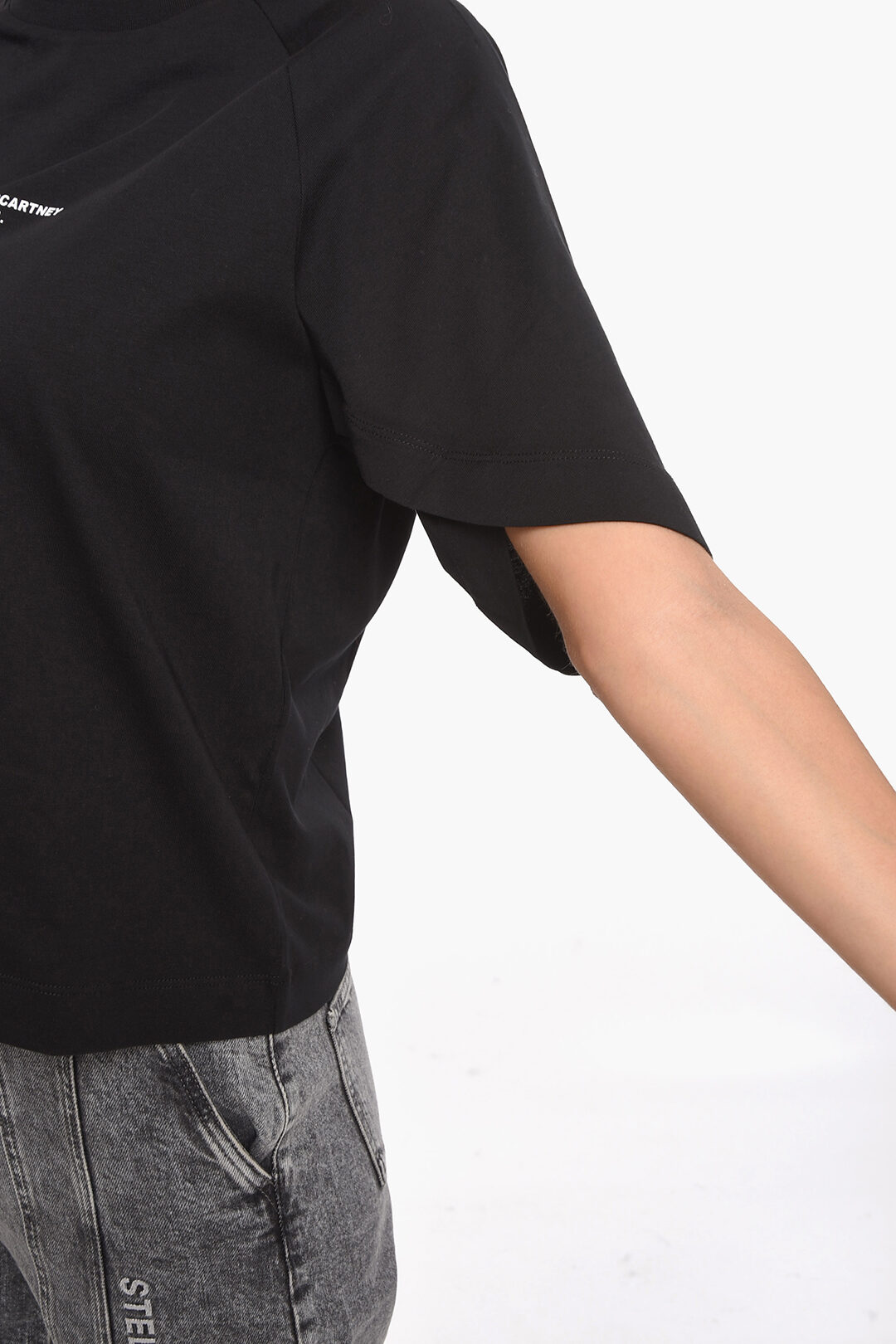 Stella McCartney Crewneck T-shirt with Contrasting Logo