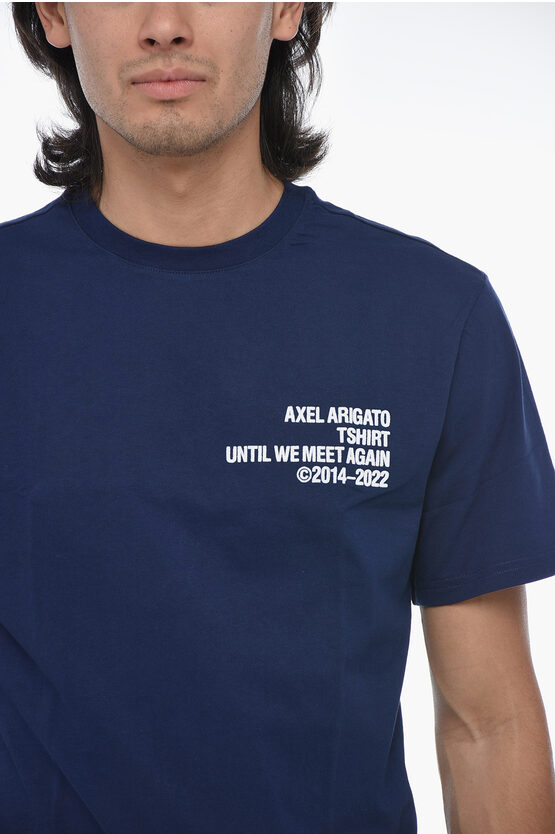 Axel Arigato Crewneck T-shirt with Flocked Lettering men