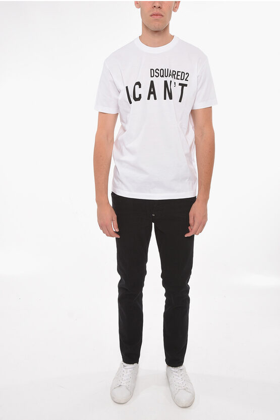Dsquared2【I CAN'T】Logo Print-T DSQUARED2 I can't Logo T-shirt | Black | FARFETCH