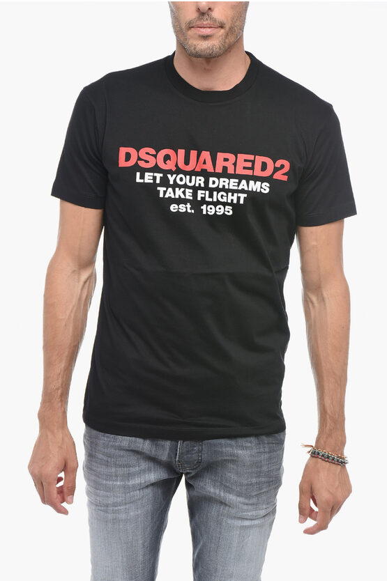 Shop Dsquared2 Crewneck T-shirt With Logo Print