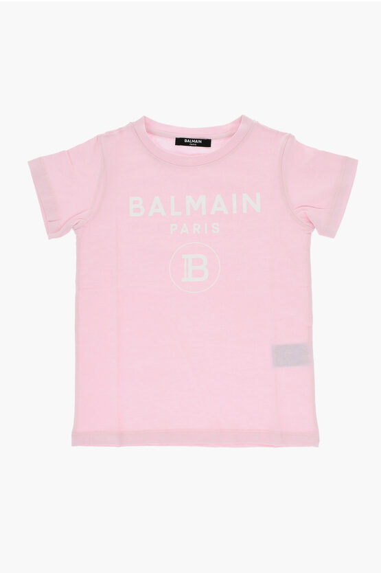 Balmain Crewneck T-shirt With Logo Print