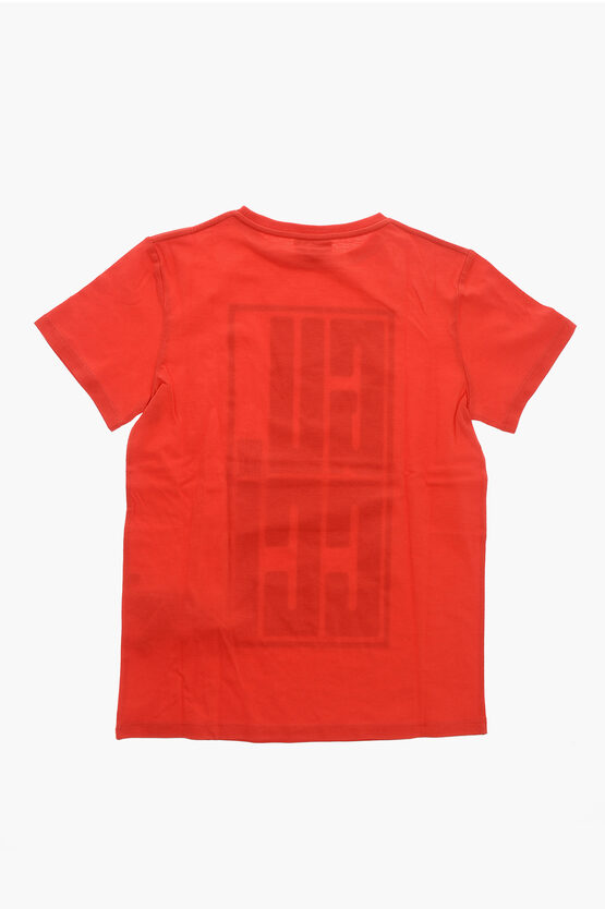 Crewneck T-Shirt With Maxi Printed Logo