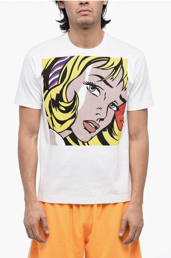 Shop Junya Watanabe Crewneck T-shirt With Pop Art Print