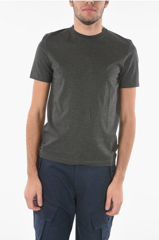 Hugo Boss Crewneck Tiburt T-shirt In Grey