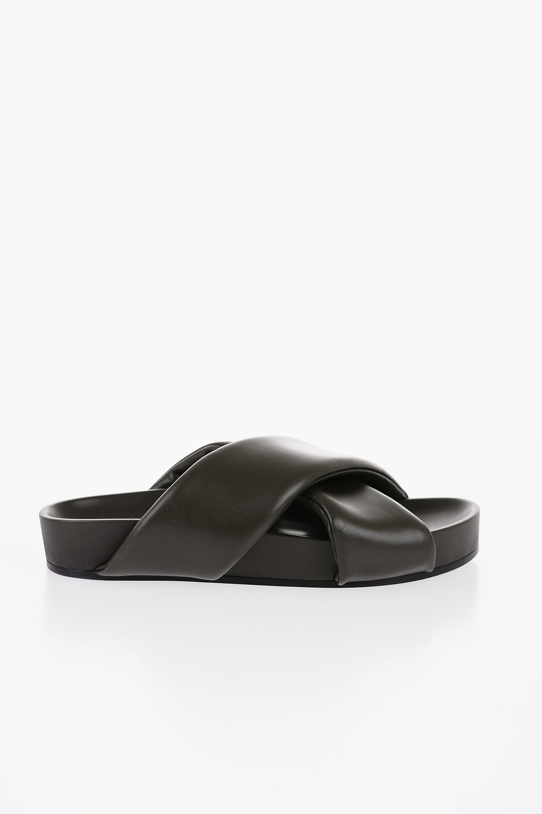Jil Sander Criss Cross Designed Leather Sandals men