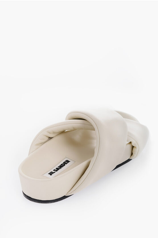 Jil Sander Criss Cross Designed Leather Sandals men Jil Sander Criss Cross Designed Leather Sandals men
