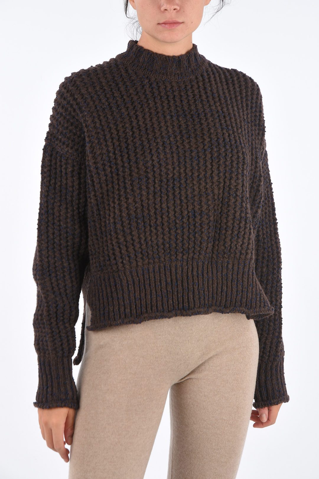 Jil Sander Crochet Asymmetrical Crew-Neck Sweater women - Glamood Outlet