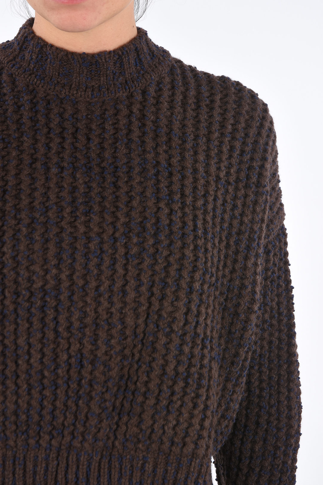 Jil Sander Crochet Asymmetrical Crew-Neck Sweater women - Glamood Outlet