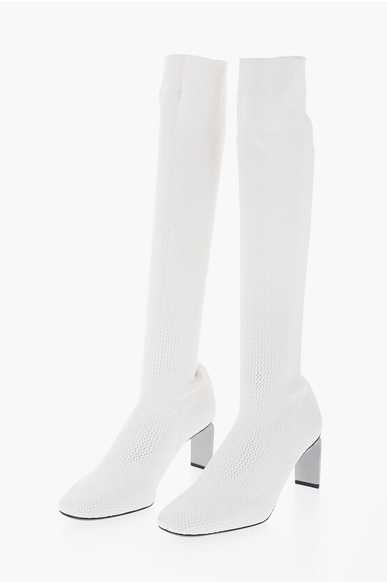 Jil Sander Crochet Knee-hight Boots Heel 7 Cm