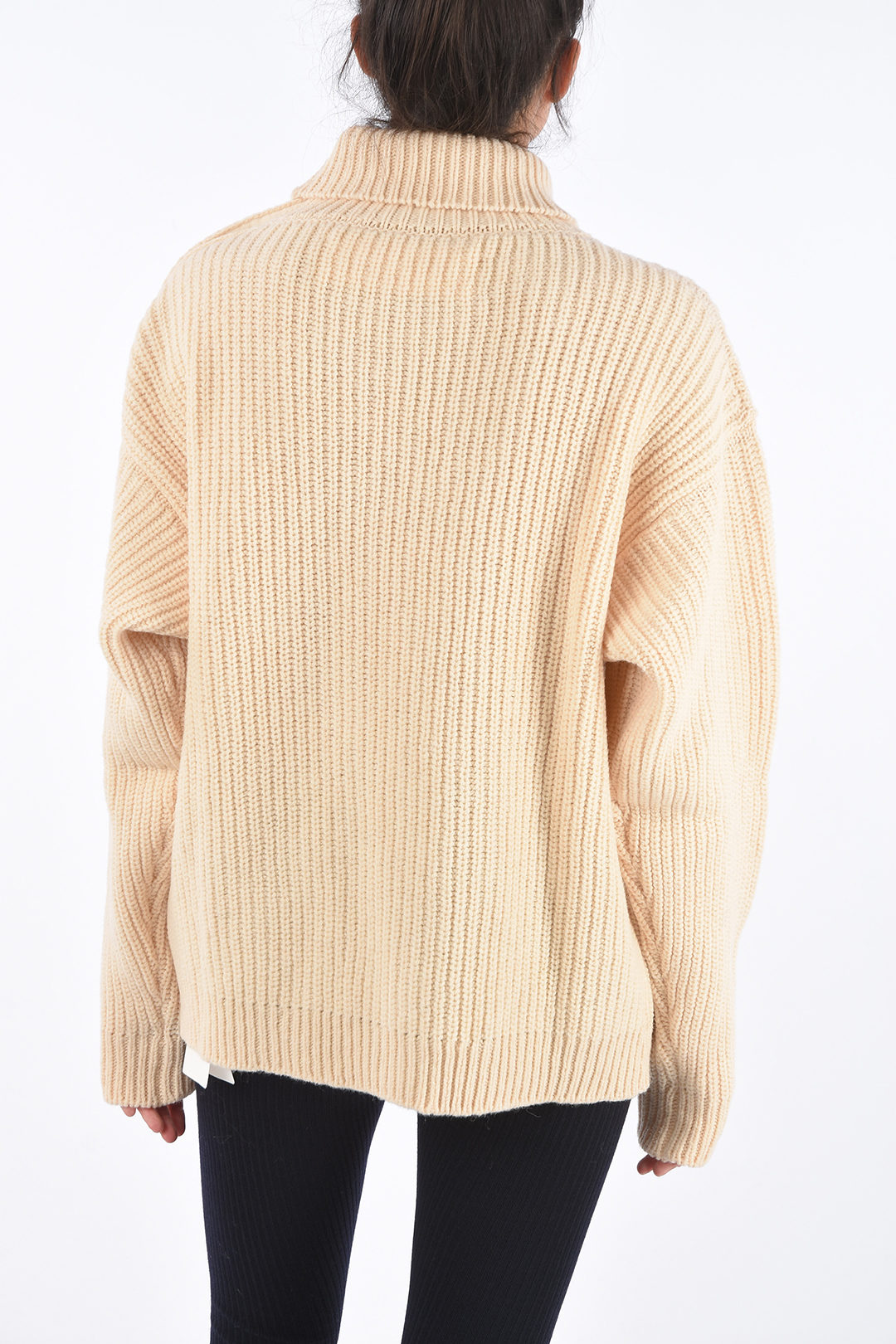 Jil Sander Wool Turtleneck Sweater in White Save 6% Womens Clothing Jumpers and knitwear Turtlenecks 