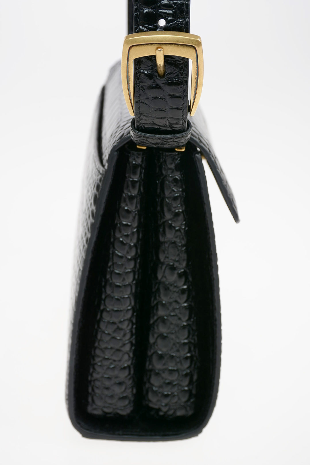 Balenciaga ghost medium crocidille embossed leather shoulder bag  eBay